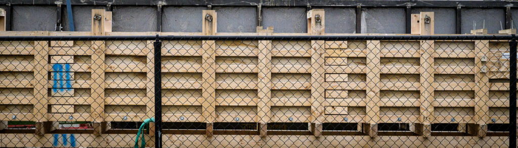 Detail of wooden crates
